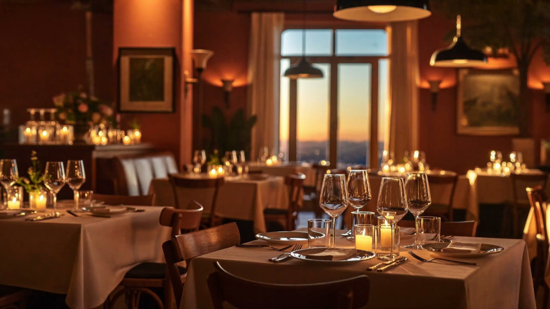 A restaurant as a cinematic film